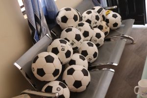 Balls made by programme participants — vocational skills training