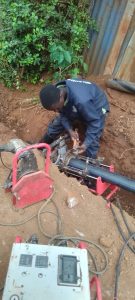 Daniel Muthoka welding