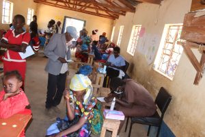 Community members being treated at medical outreach